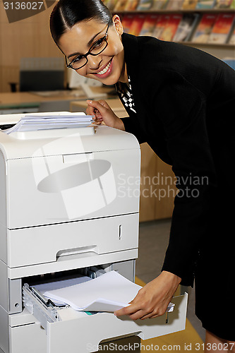 Image of Pretty young businesswoman