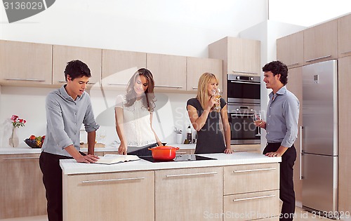 Image of Young Friends Preparing Meal