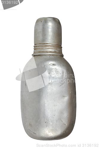 Image of old aluminium flask