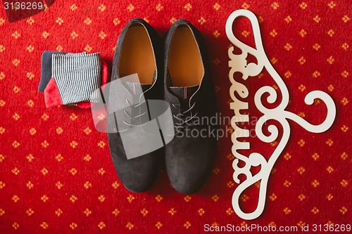 Image of The groom's shoes and socks 