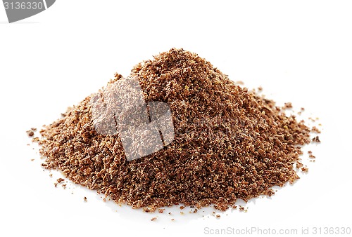 Image of heap of crushed flax seeds
