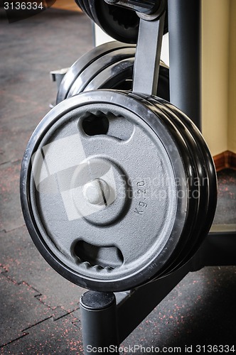 Image of Barbell plates rack