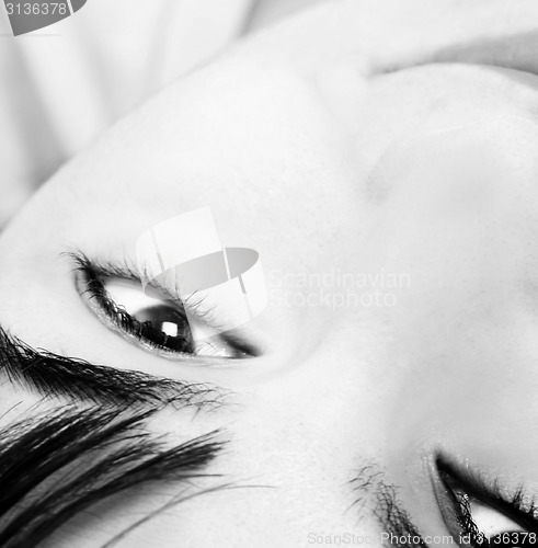 Image of Beautiful young woman face. 