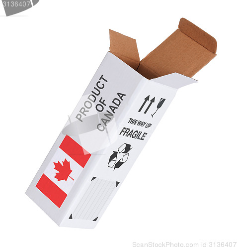 Image of Concept of export - Product of Canada