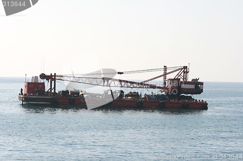 Image of floating crane