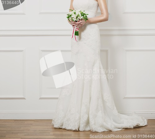 Image of Beautiful wedding bouquet in hands
