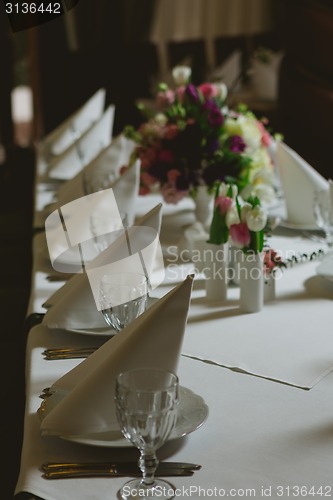 Image of Beautiful flowers on table