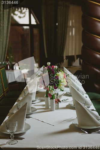 Image of Beautiful flowers on table