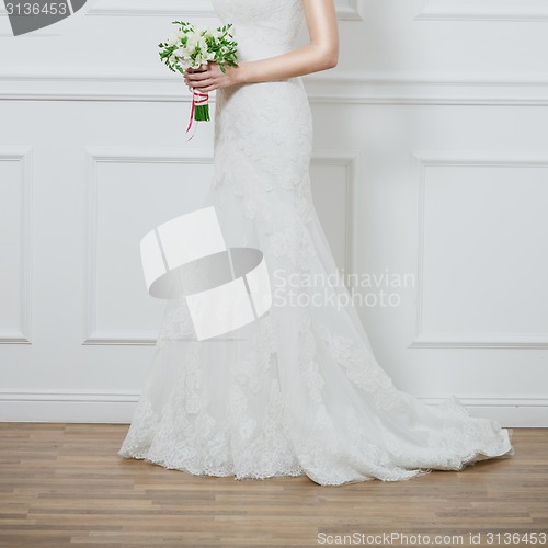 Image of Beautiful wedding bouquet in hands