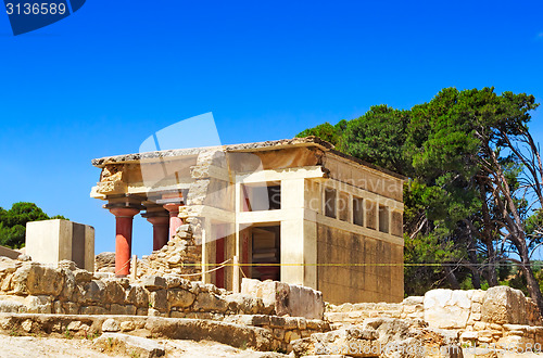 Image of Knossos Palace of king Minos, Crete, Greece.