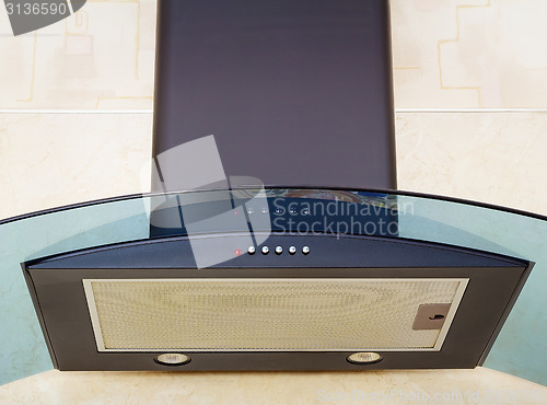 Image of Kitchen equipment - hood for air purification.