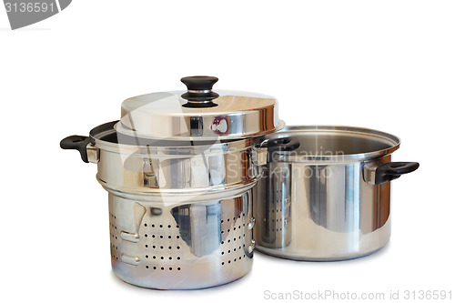 Image of Large comfortable pot on a white background.