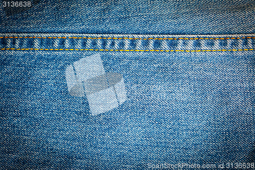 Image of Texture of blue jeans background