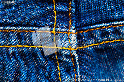 Image of old jeans surface with seams