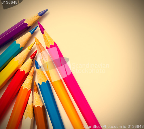 Image of colored pencils for drawing