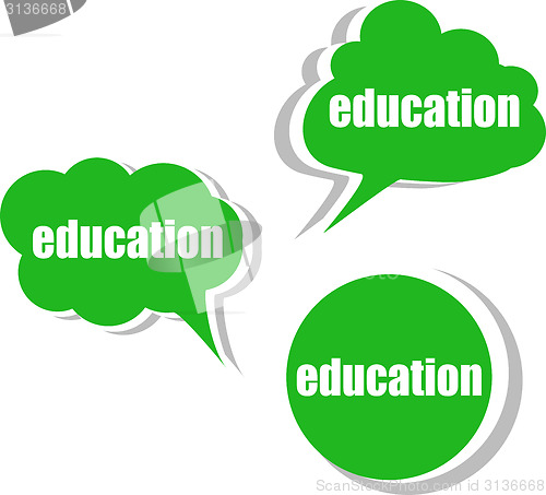 Image of education. Set of stickers, labels, tags. Template for infographics