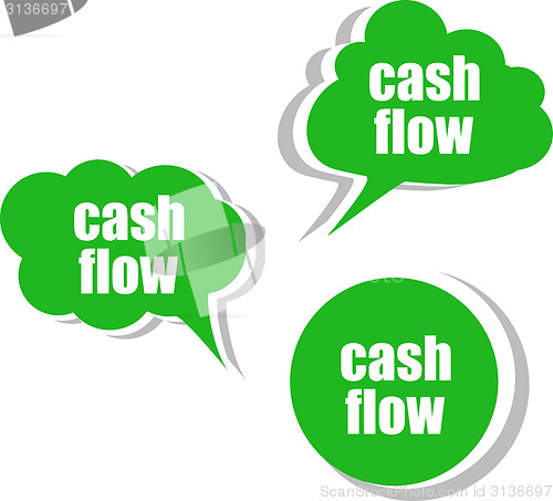 Image of cash flow. Set of stickers, labels, tags. Business banners, Template for infographics