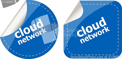 Image of Abstract paper speech bubble. cloud. stickers set