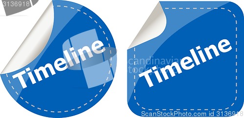 Image of timeline Labels, stickers, pointers, tags for your (web) page