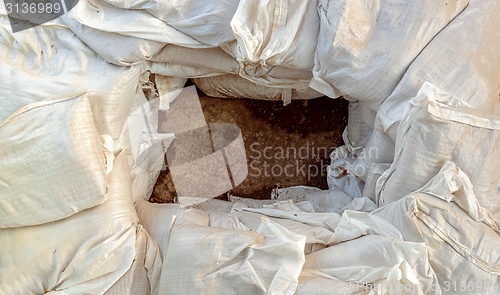 Image of White sandbags 