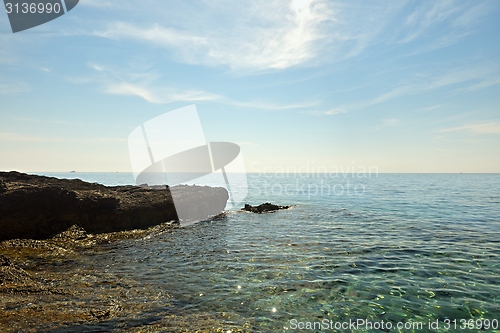 Image of Coastline with horizon and sky