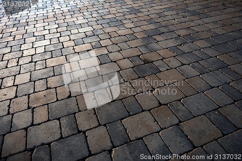 Image of Stone sidewalk angle shot