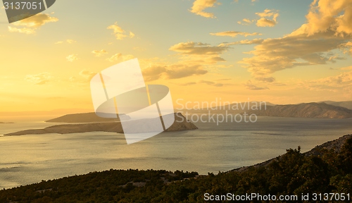 Image of Scenic view of a small island