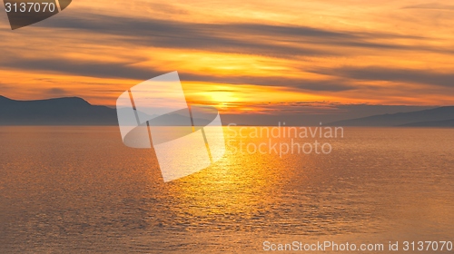 Image of Scenic view of a small island