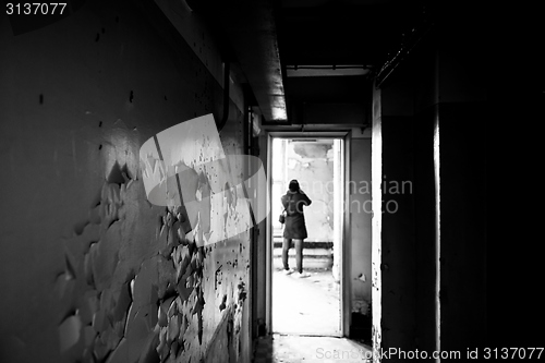 Image of Light through window at corridor