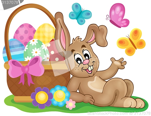 Image of Easter image with cute bunny theme 1