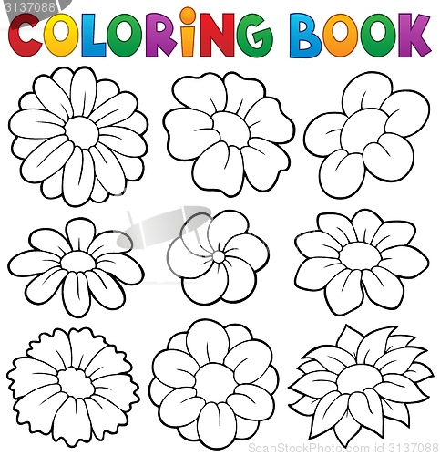 Image of Coloring book with flower theme 8