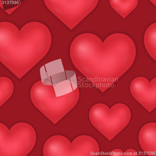 Image of Heart theme seamless background 1