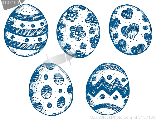 Image of Easter eggs drawings collection 1