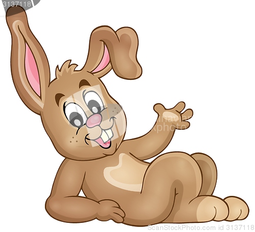 Image of Cute happy bunny