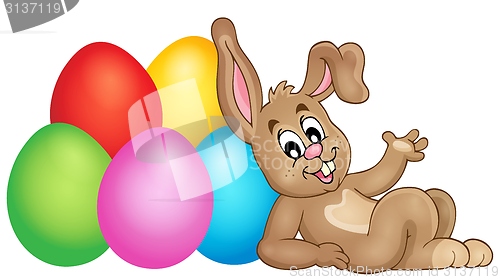 Image of Easter image with cute bunny theme 2