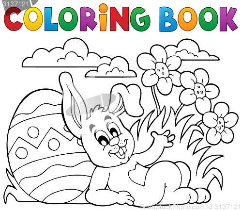 Image of Coloring book Easter rabbit theme 2