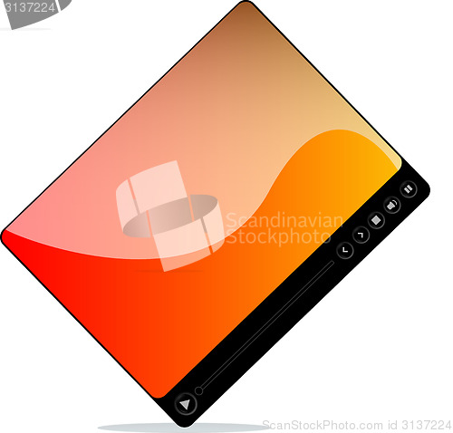 Image of Video player for web, minimalistic design