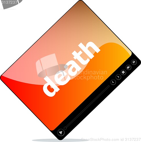 Image of Video player for web with death word
