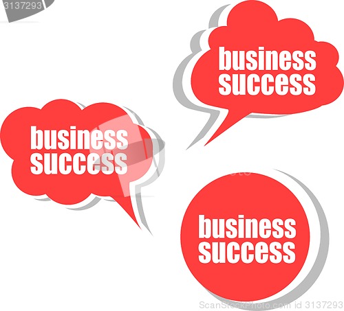 Image of business success. Set of stickers, labels, tags. Business banners, Template for infographics