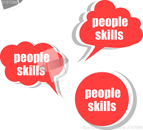 Image of people skills. Set of stickers, labels, tags. Business banners, infographics