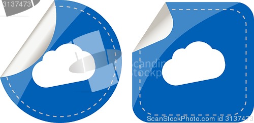 Image of Premium collection of stickers set and abstract cloud