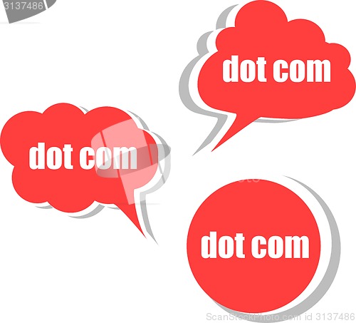 Image of dot com. Set of stickers, labels, tags. Business banners, Template for infographics