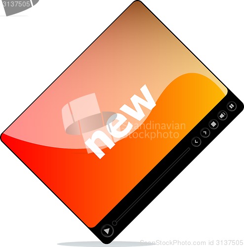 Image of Video movie media player with new on it