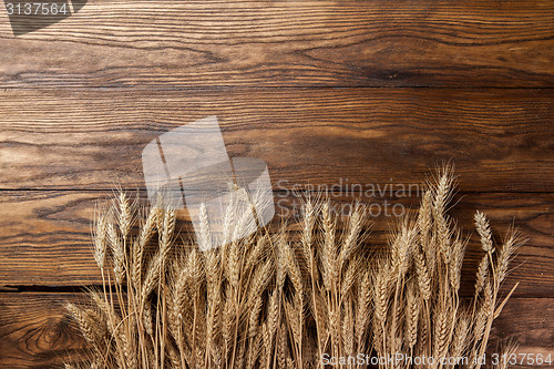 Image of wheat on wood