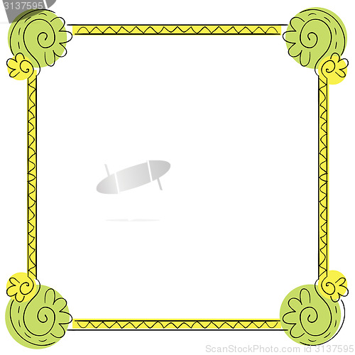 Image of Vector children's frame on white background