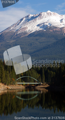 Image of Mt Shasta Mountain Siskyou Lake Bridge California Recreation Lan