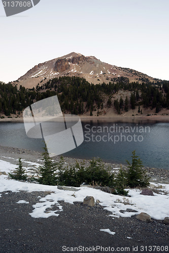 Image of Lassen Peak National Volcanic Park Lake Helen Sunset