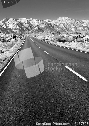 Image of Perfect Highway Owens Valley Sierra Nevada Mountains California