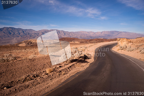 Image of Artist's Drive Side Road Perfect Day Death Valley National Park