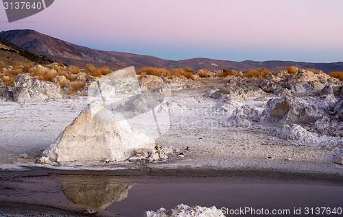 Image of Rock Salt Tufa Formations Sunset Mono Lake California Nature Out